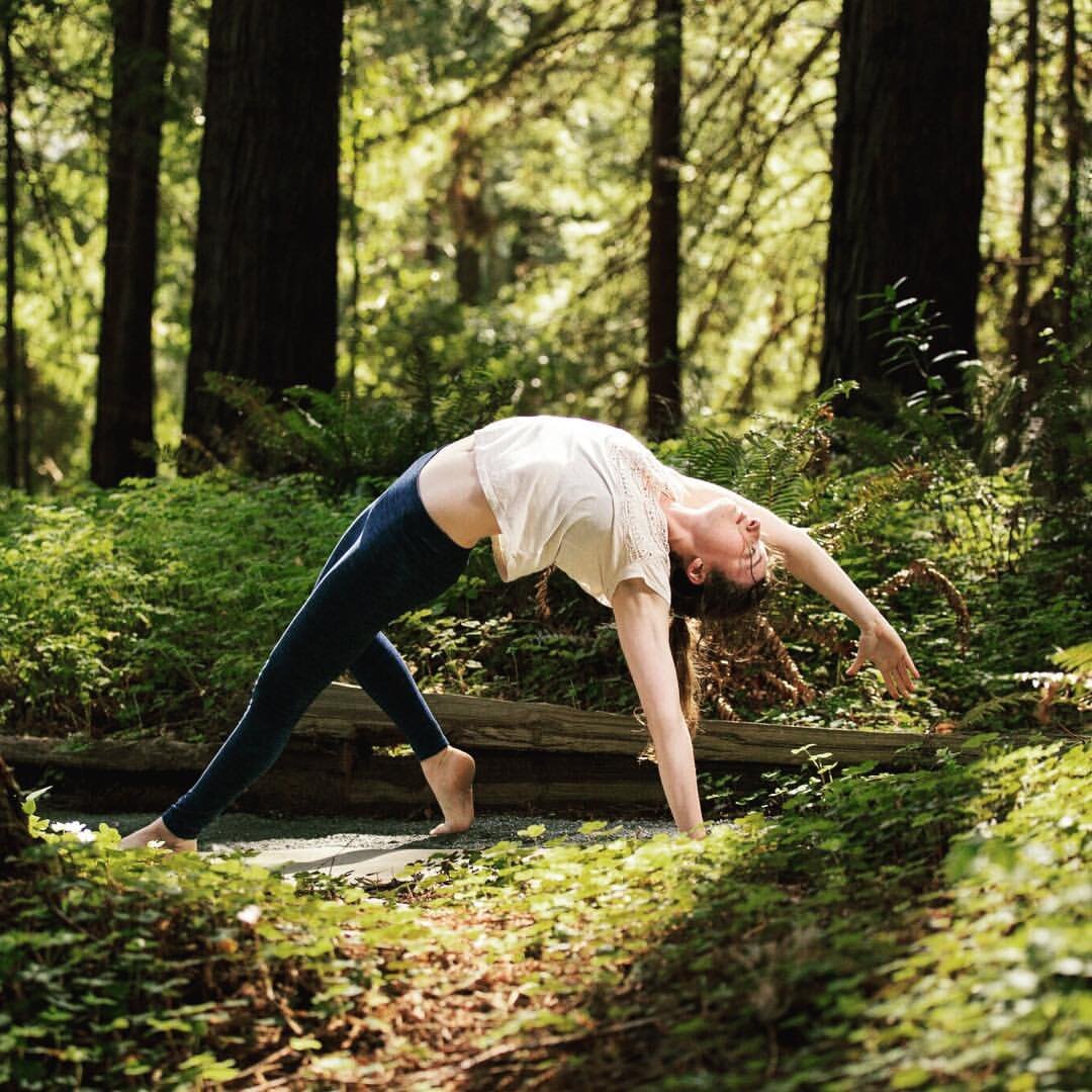 Maria in flip dog pose